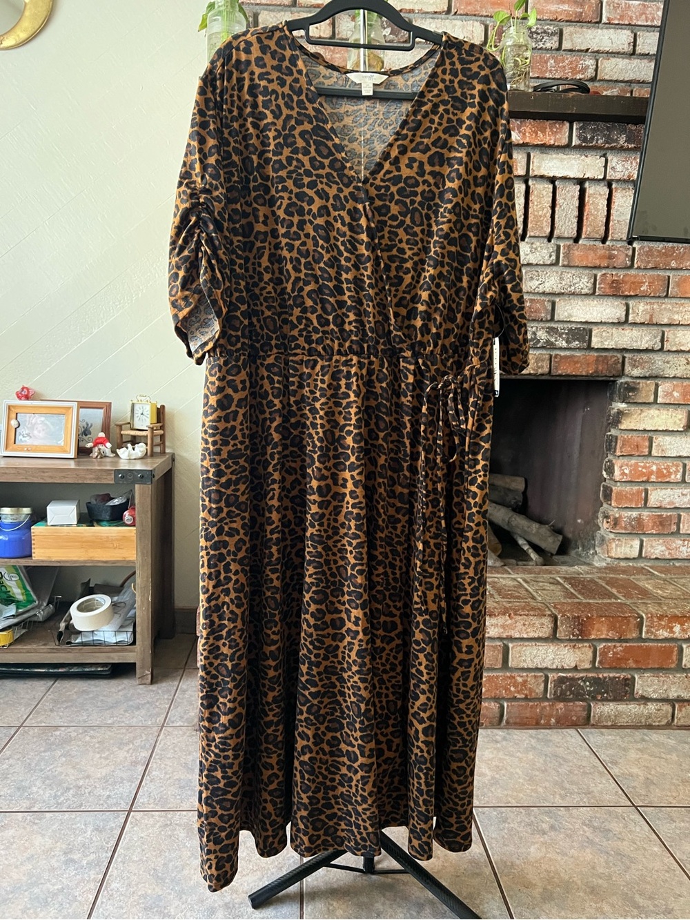 Terra & Sky Leopard Print Maxi Dress - Brown and Black